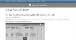 Desktop Screenshot of mysqlajaxtableeditor.com